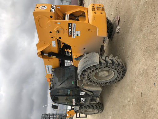 2019 JCB 510-56 74 HP w/CAB/HVAC, Beacon, Worklights, Aux Hydraulics, Solid Tires 72" Carriage/60" Forks