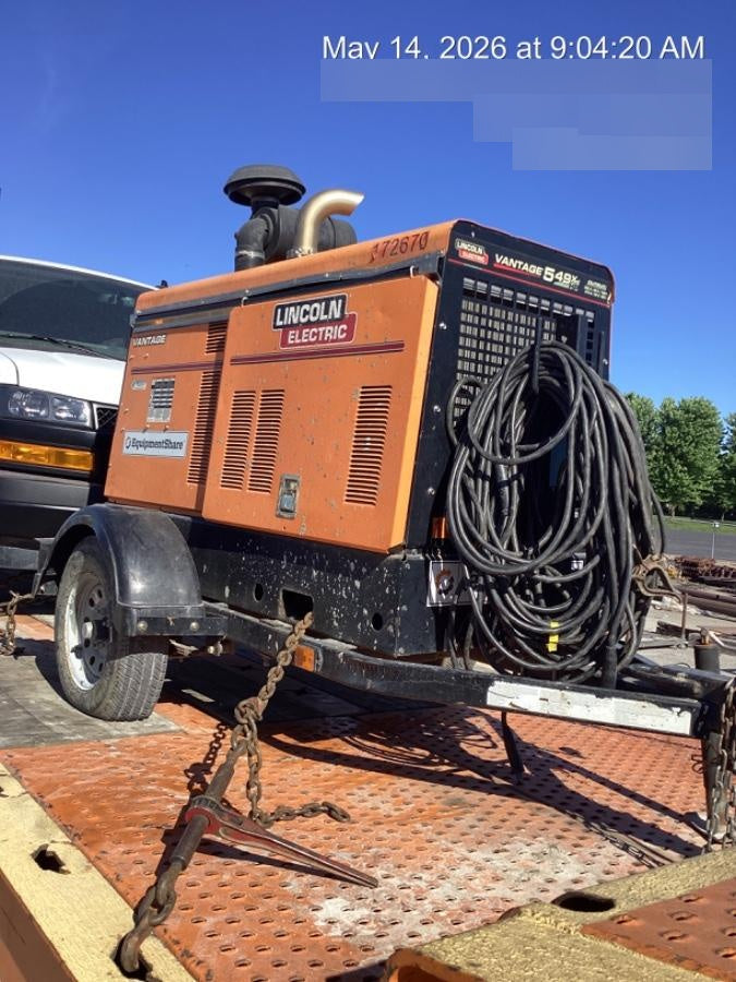 2021 Lincoln Electric Vantage 549X Ready Pak 3, ORANGE (includes trailer, cable rack, fender light kit)