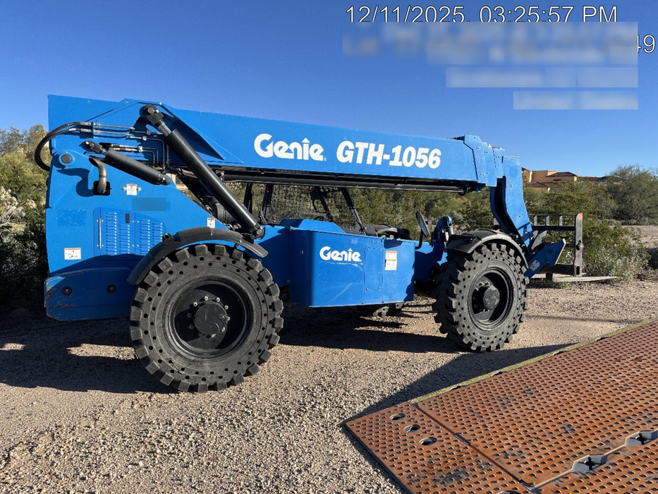 2018 Genie GTH-1056 Genie GTH-1056 w/ROPS, Work Lights, Solid Tires, RH Cab Mesh, Beacon, 60" Carriage and Forks