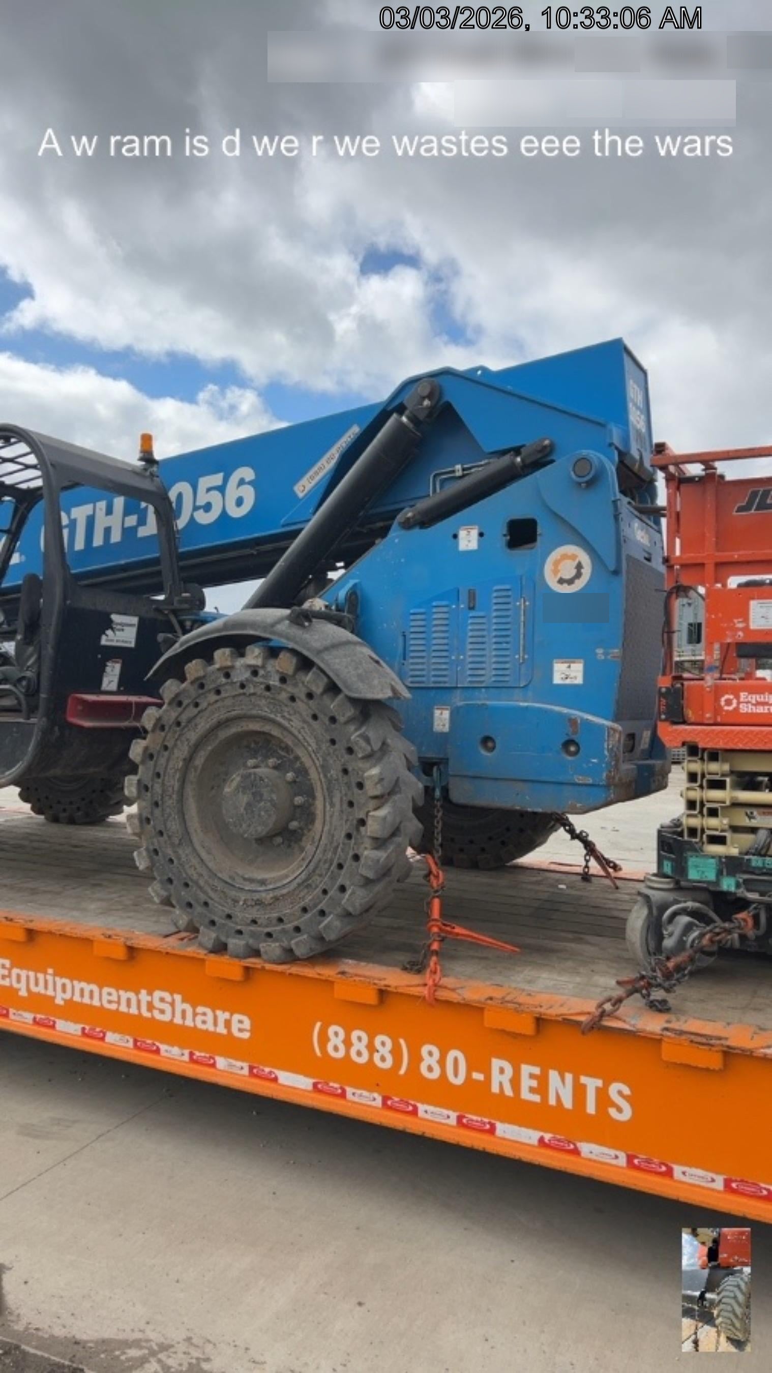 2018 Genie GTH-1056 GTH-1056 w/Open ROPS, FF Tires, Beacon, 48" carriage/forks