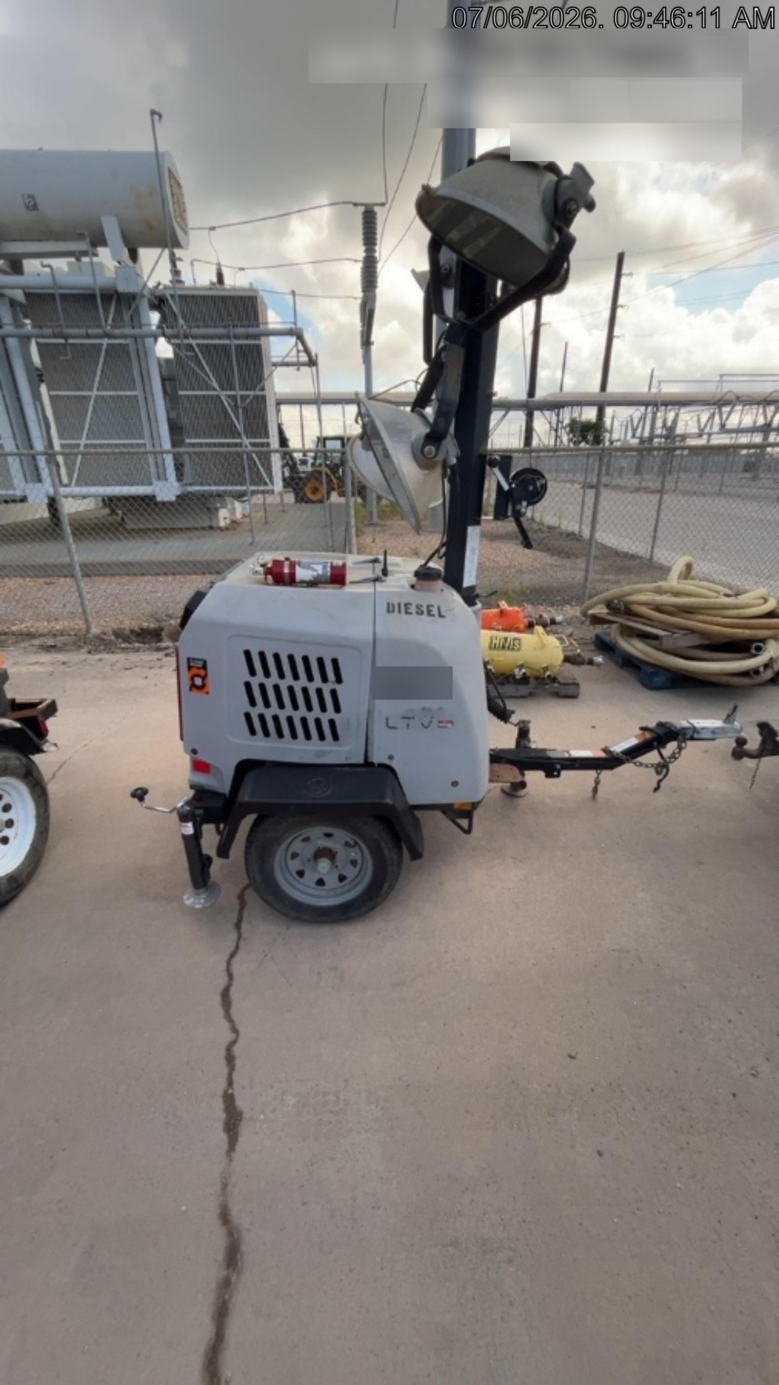 2018 Wacker Neuson LTV6L-MH Wacker Neuson LTV6L Mobile Light Tower w/Fuel Level Sensor Installed