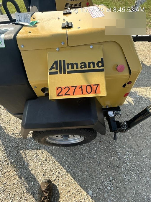 2022 Allmand NLV3GR (4) LED Light Fixture 350W, 23' Vertical Mast, 3kW Prime, Towable, Deep Sea L401, Leveling Jacks, Yanmar T4F 5.8hp