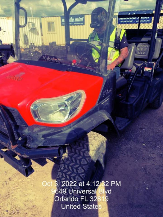 2022 Kubota RTV-X1140W-H Plastic Canopy, Windshield Acrylic Clear, LED Strobe Light, Wire Harness Kit, Back up Alarm