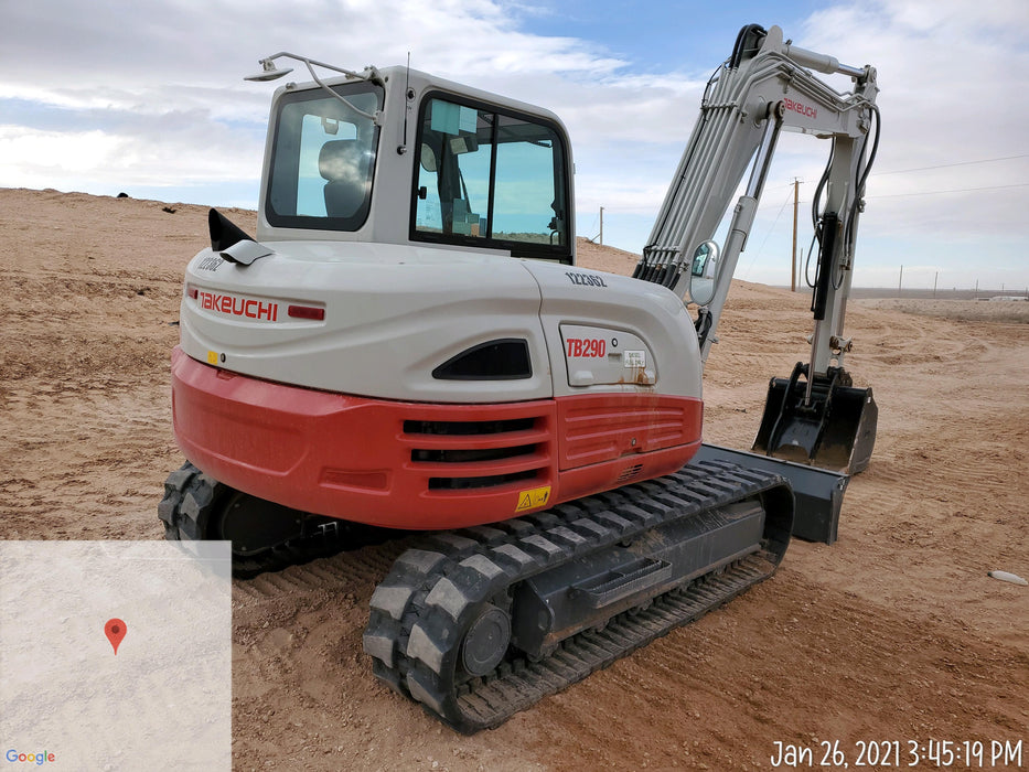 2020 Takeuchi TB290C Cab/Heat/Air, Rubber Tracks, Manual TAG QC