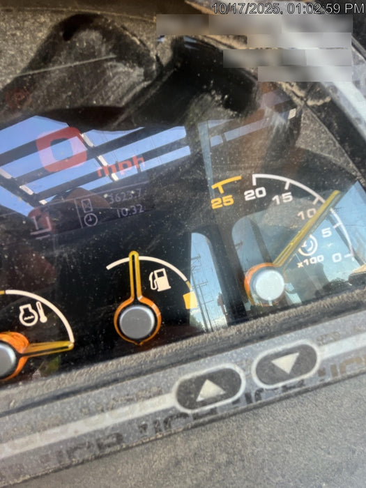 2019 JCB 510-56 Open ROPS, 74 HP, Solid Tires, Worklights, Beacon, Aux Hydraulics, Lifting Eye 66" Carriage/60" Forks