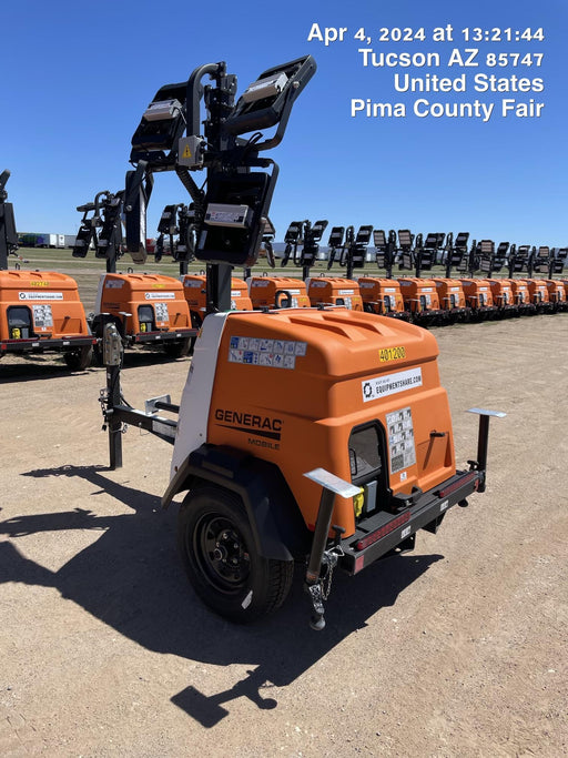 2024 Generac MLT2 Diesel, Flex Switch 120V Input, Powerzone Controller, 
(4) 320W LED Lights, 4kW Generator, 39.9 Gal Fuel Tank, 2" Ball, T3