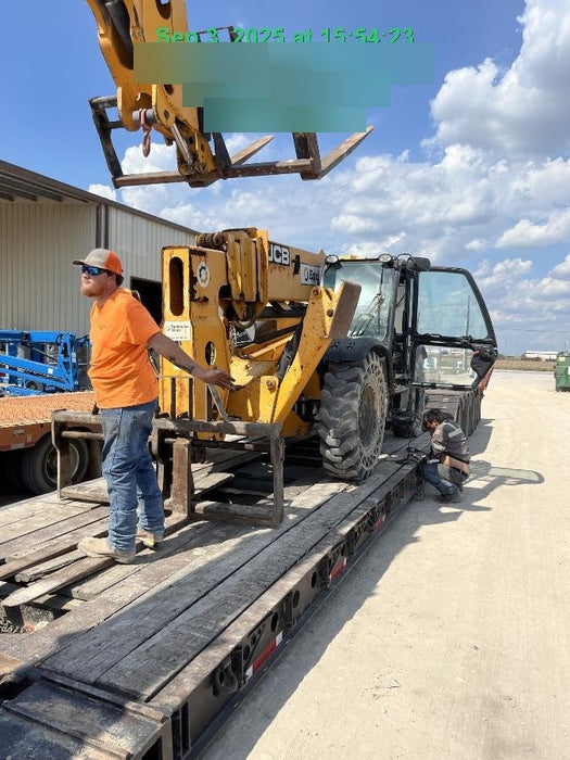 2018 JCB 510-56 JCB 510-56 Telehandler 74 HP w/CAB/HVAC, Beacon, Worklights, Aux Hydraulics, Solid Tires, 60" Carriage/Forks