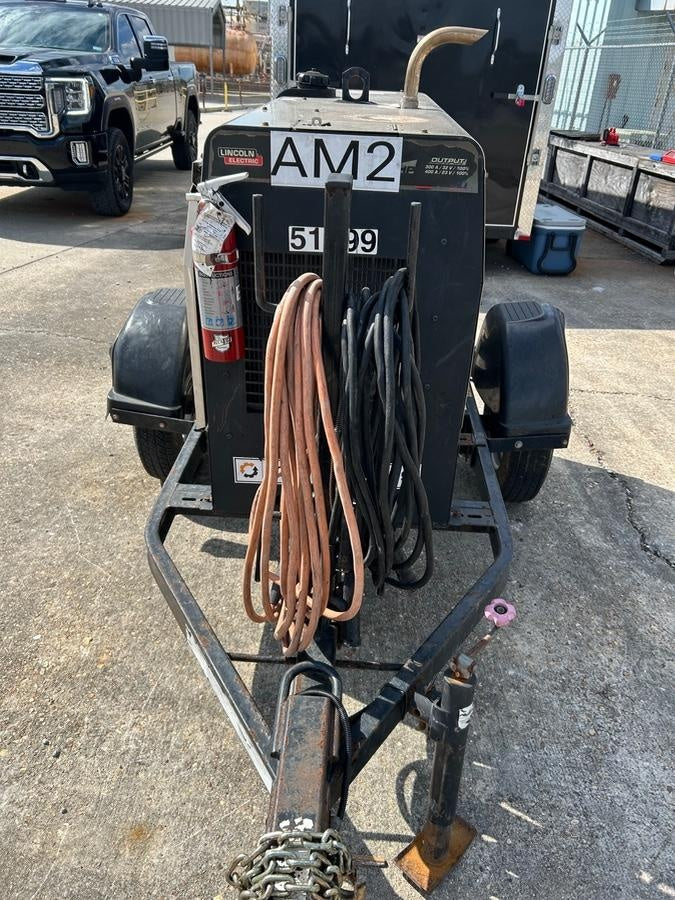 2019 Lincoln Electric Vantage 322 Welder Ready-Pak 3, Two wheel trailer, Fender and Light kit, Cable Rack