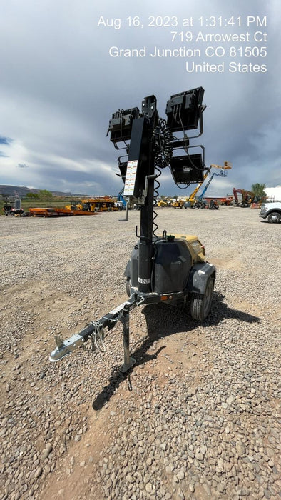 2022 Allmand NLV3GR (4) LED Light Fixture 350W, 23' Vertical Mast, 3kW Prime, Towable, ES Decals, T3