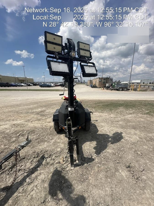 2022 Allmand NLV3GR (4) LED Light Fixture 350W, 23' Vertical Mast, 3kW Prime, Towable, Deep Sea L401, Leveling Jacks, Yanmar T4F 5.8hp