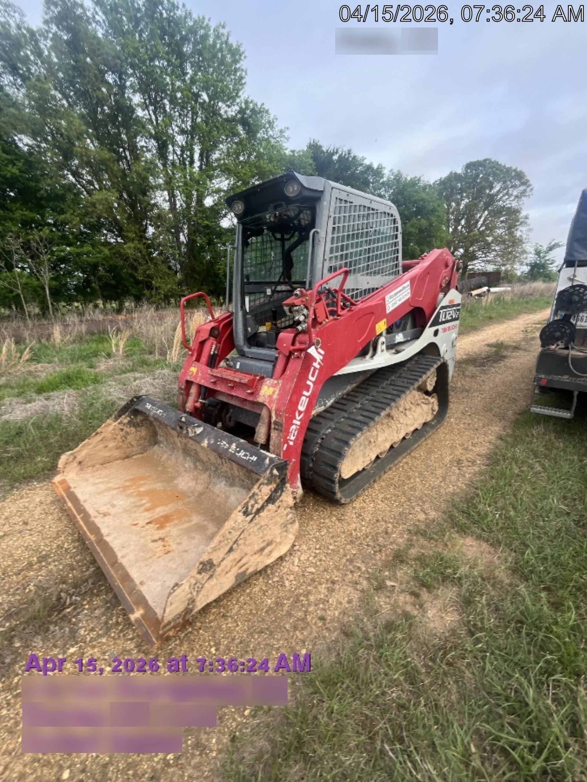 2019 Takeuchi TL12V2C Cab/Heat/AC, Back-up Alarm, Hydraulic QC w/80" HD Tooth Bucket