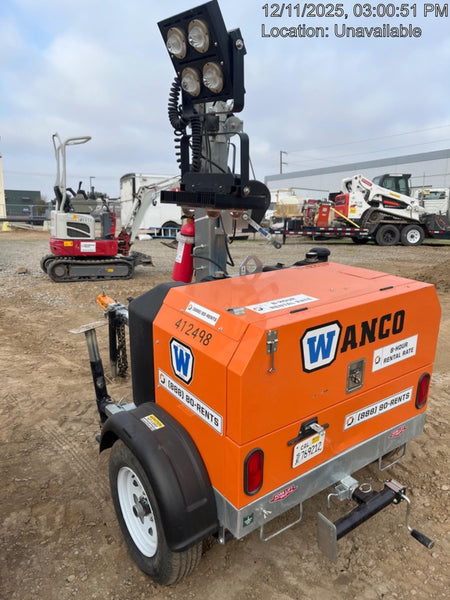 2024 Wanco WLTT-4MM4K Diesel, Deep Sea Controller, Shore Power Plug, Auto Start, (4) 350W LED Floodlights, 4kW Generator, 60 Gal Fuel Tank, 2" Ball, T3