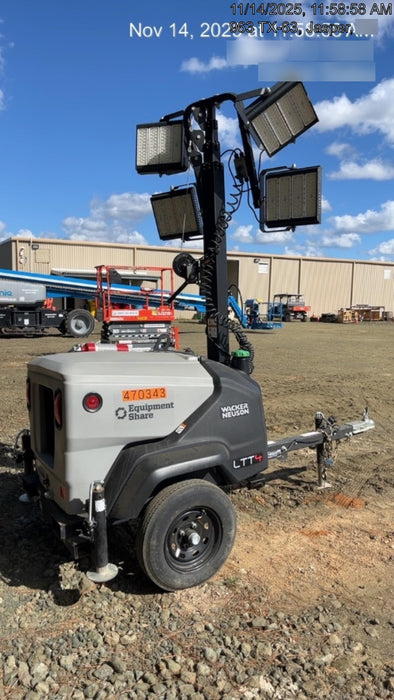 2024 Wacker Neuson LTT4 Diesel, Kohler KDW702, Deep Sea Controller, Auto Start, LED 320W, Bypass Outlet, T3