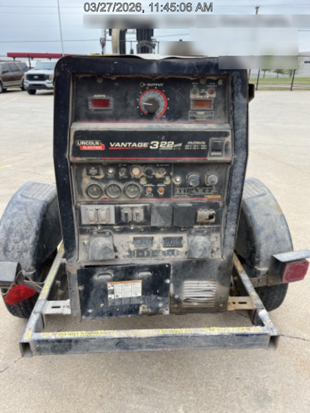 2018 Lincoln Electric Vantage 322 Lincoln Vantage 322 Welder Ready Pak 3 - Vantage 322, Trailer, Fender and light kit, Cable rack