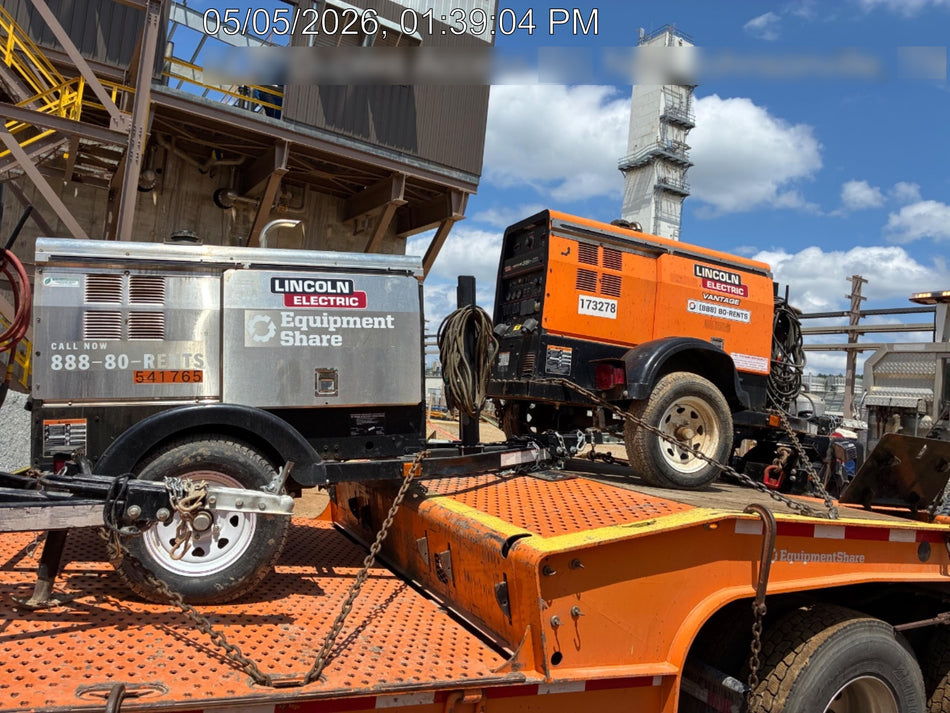 2021 Lincoln Electric Vantage 322 Vantage 322 Ready Pak 3 w/ Decals, ORANGE (includes trailer, cable rack, fender light kit) NO Telematics