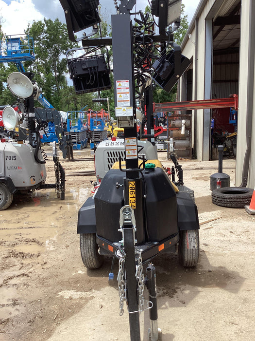 2022 Allmand NLV3GR (4) LED Light Fixture 350W, 23' Vertical Mast, 3kW Prime, Towable, Deep Sea L401, Leveling Jacks, Yanmar T4F 5.8hp