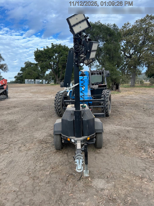 2022 Allmand NLV3GR (4) LED Light Fixture 350W, 23' Vertical Mast, 3kW Prime, Towable, ES Decals, T3