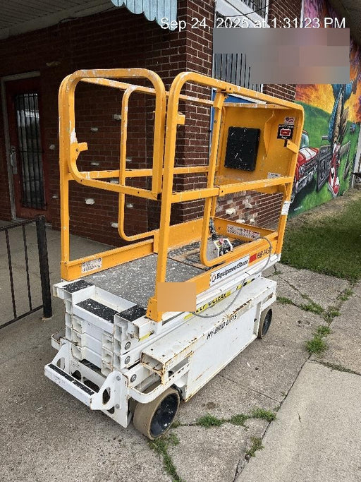 Custom Equipment HB-1430 <ul>
 <li>Hy-Brid Scissor Lift</li>
  <li>Platform capacity up to 670 lbs.</li>
  <li>Working height up to 20 ft</li>
  <li>Weighs under 1,700 lbs.</li>
  <li>Non-marking wheels </li>
</ul>