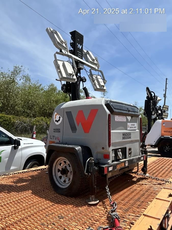 2019 Wacker Neuson LTV6L-MH Wacker Neuson LTV6L Mobile Light Tower w/Fuel Level Sensor Installed