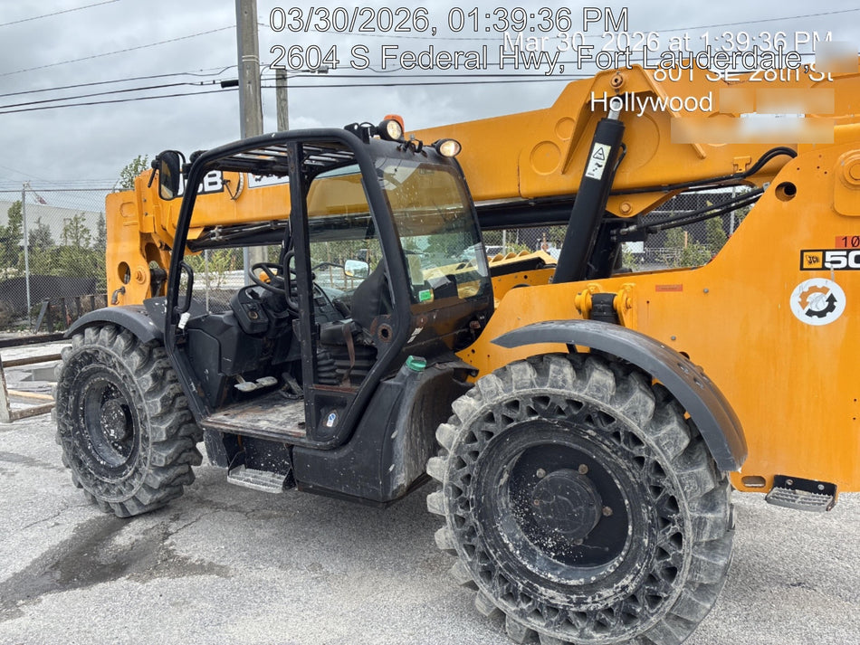 2020 JCB 509-42 Canopy, Solid Tires, Work Lights, Beacon, Aux Hydraulics, Back up Alarm, Lifting Eye, ES Decals
