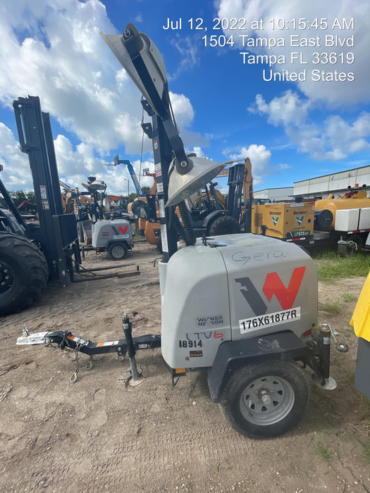 2018 Wacker Neuson LTV6L-MH Wacker Neuson LTV6L Mobile Light Tower w/Fuel Level Sensor Installed
