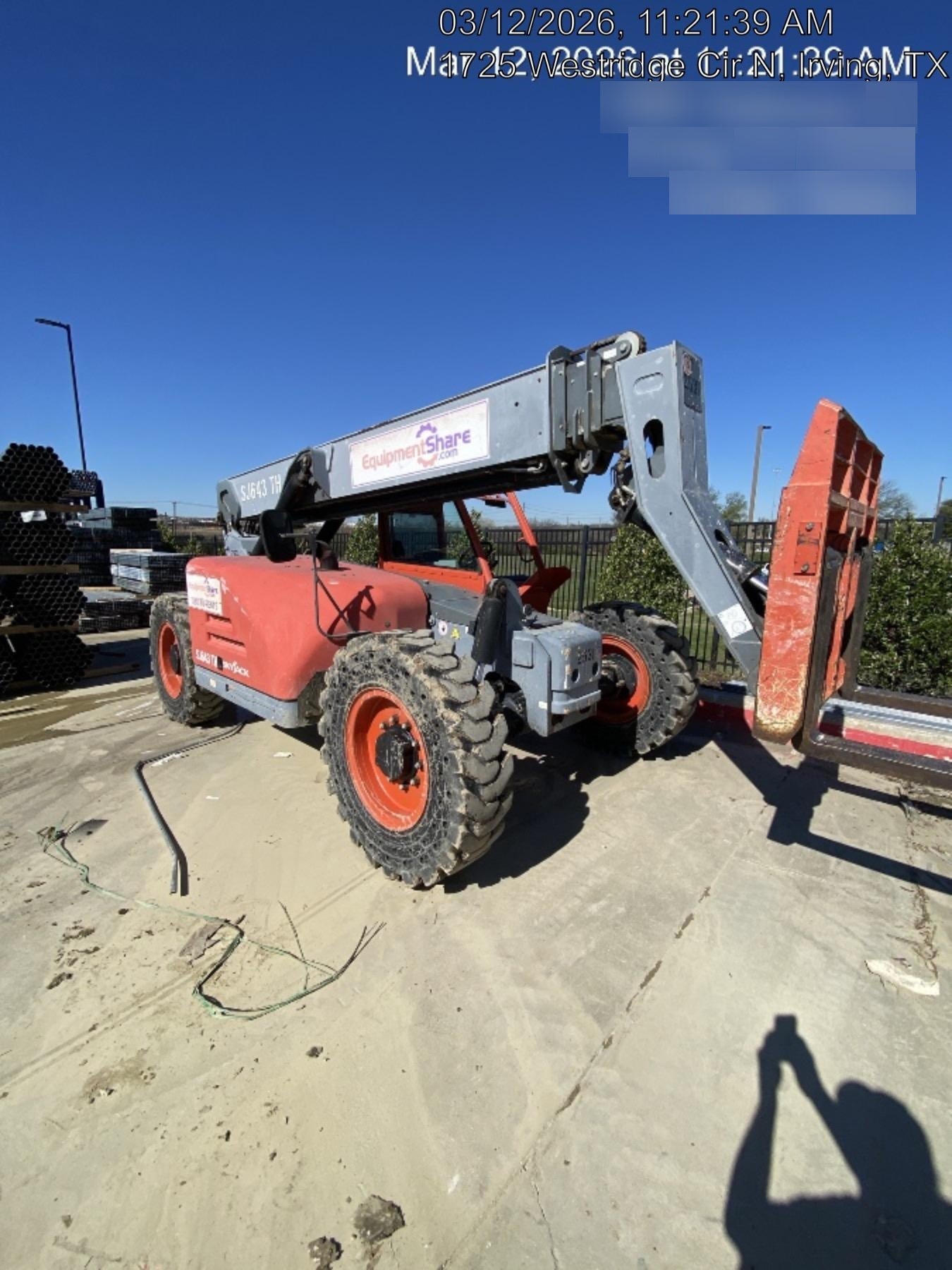 2016 Skyjack SJ643 TH 60" Carriage, Solid Tires