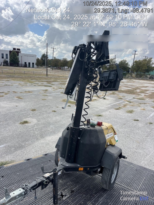 2022 Allmand NLV3GR (4) LED Light Fixture 350W, 23' Vertical Mast, 3kW Prime, Towable, Deep Sea L401, Leveling Jacks, Yanmar T4F 5.8hp