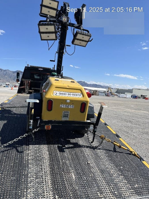 2022 Allmand NLV3GR (4) LED Light Fixture 350W, 23' Vertical Mast, 3kW Prime, Towable, Deep Sea L401, Leveling Jacks, Yanmar T4F 5.8hp