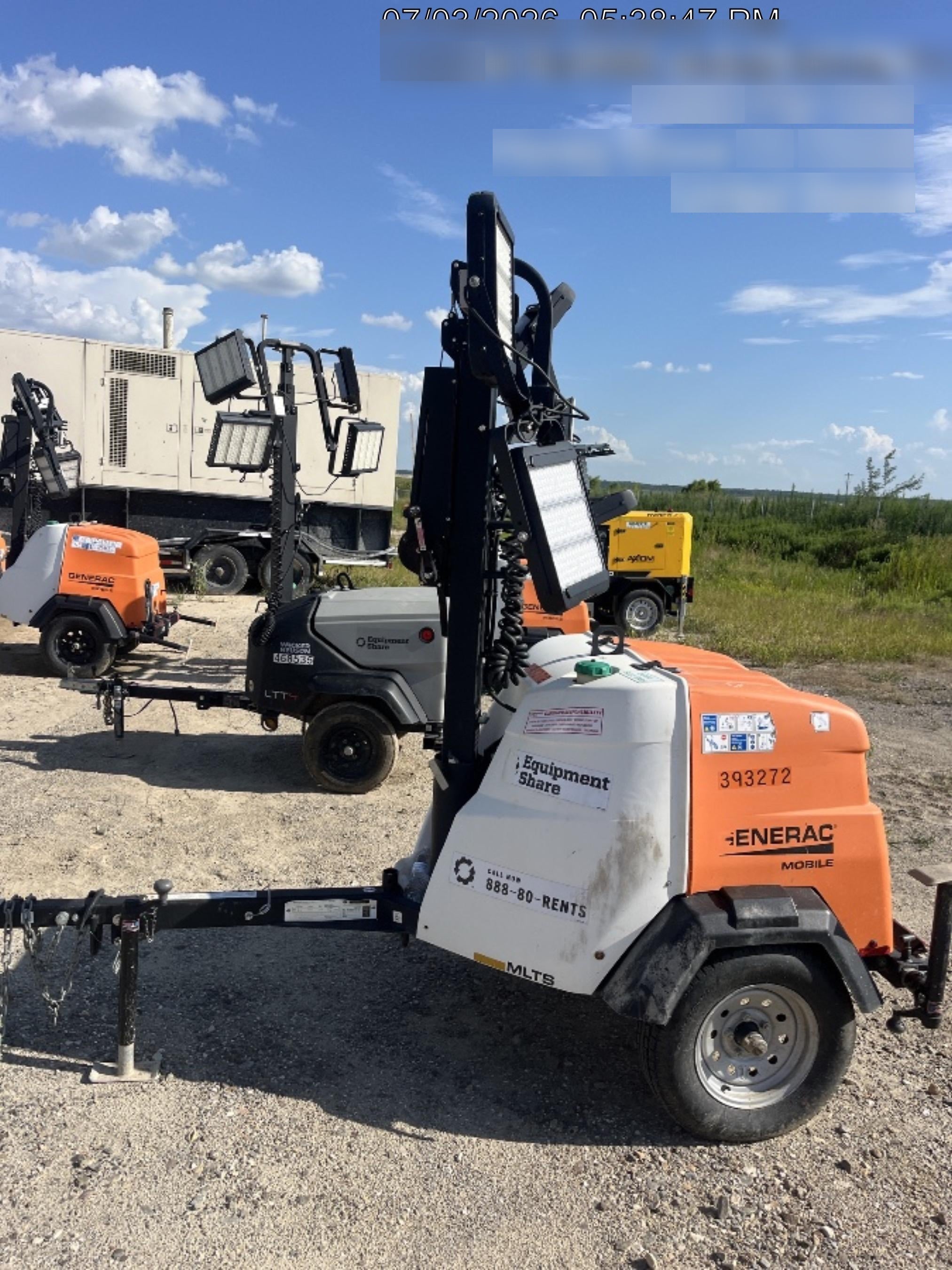 2024 Generac MLT2 Diesel, Flex Switch 120V Input, Powerzone Controller, 
(4) 320W LED Lights, 4kW Generator, 39.9 Gal Fuel Tank, 2" Ball, T3