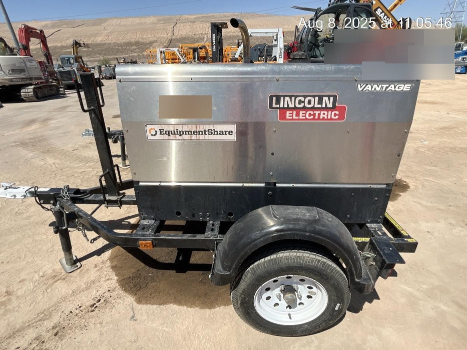 2019 Lincoln Electric Vantage 322 Ready-Pak 3, Two Wheel Trailer, Fender and Light Kit, Cable Rack