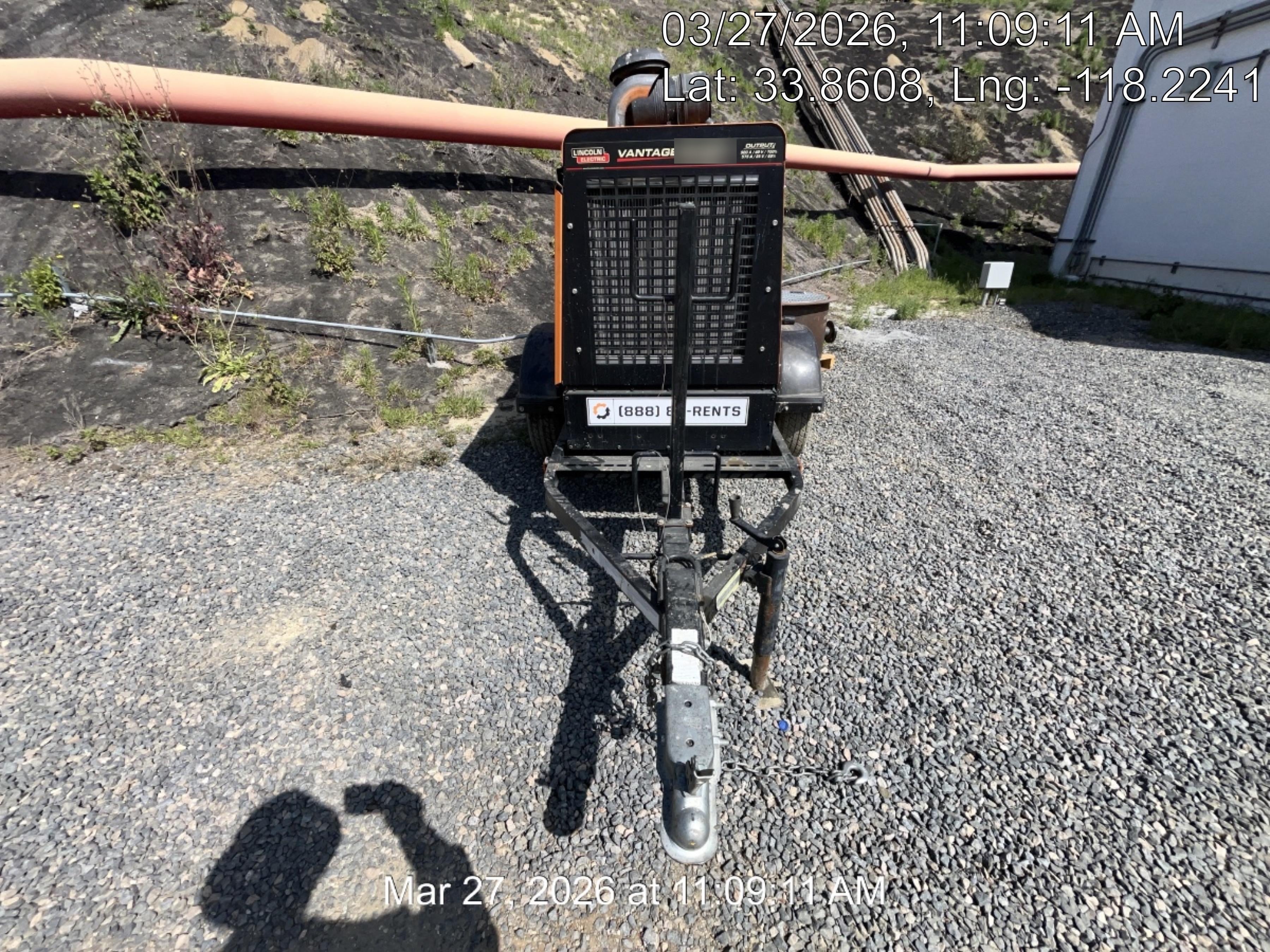 2021 Lincoln Electric Vantage 549X Ready Pak 3, ORANGE (includes trailer, cable rack, fender light kit)