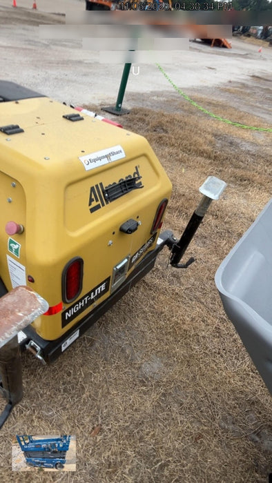 2022 Allmand NLV3GR (4) LED Light Fixture 350W, 23' Vertical Mast, 3kW Prime, Towable, Deep Sea L401, Leveling Jacks, Yanmar T4F 5.8hp