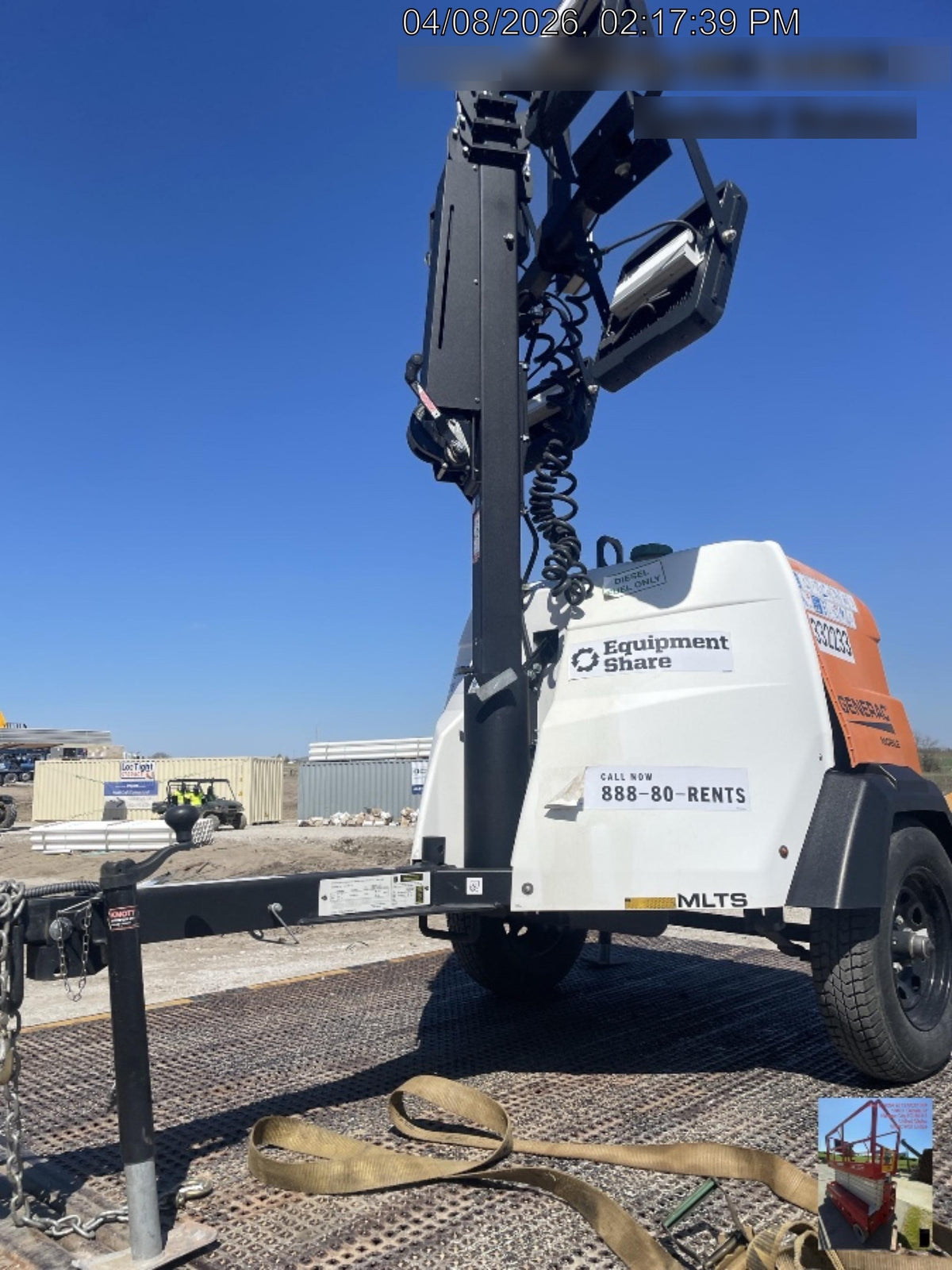 2023 Generac MLT2 Diesel, Flex Switch 120V Input, Powerzone Controller, (4) 320W LED Lights, 4kW Generator, 39.9 Gal Fuel Tank, 2" Ball, T3