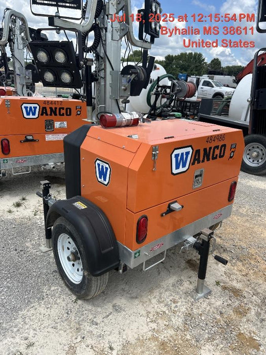 2025 Wanco WLTT-4MM4K Diesel, Mitsubishi L2E, 9.0HP @1800 rpm, Deep Sea Controller, Shore Power Plug, Auto Start, (4) 350W LED Floodlights, 4kW Generator, 60 Gal Fuel Tank, 2" Ball, T3