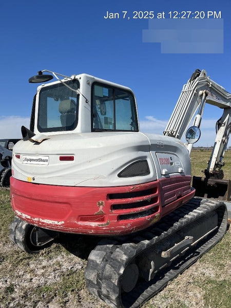 2019 Takeuchi TB290 Cab, AC, Rubber Tracks, Dozer Blade, Travel Alarm, Control Pattern Change Valve, Auxiliary Hydraulics w/18" Quick Coupler Bucket with teeth, 6.2 cu. ft. capacity/24" Quick Coupler Bucket with teeth, 8.6 cu. ft. capacity/36" Quick Coupler Bucket with teeth, 13.4 cu. ft. capacity, Quick Coupler, Hydraulic Thumb Installed