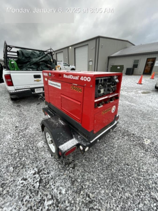 2023 Shindaiwa DGW400MDL Kubota D902 Engine, 23 HP, Dual Op Welder, Wire, Arc, Droop Stick, Tig, and CC Stick Functionality, Simulphase, 3 Phase and 1 Phase Gen Output, Single Axle NB Trlr, Slr Trckl Chrg 12V 12W, Fire Ext