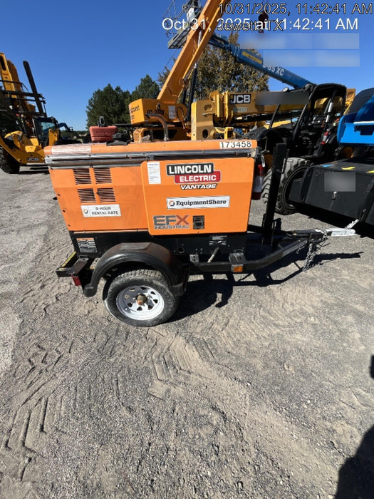 2021 Lincoln Electric Vantage 322 Vantage 322 Ready Pak 3 w/ Decals, ORANGE (includes trailer, cable rack, fender light kit) NO Telematics