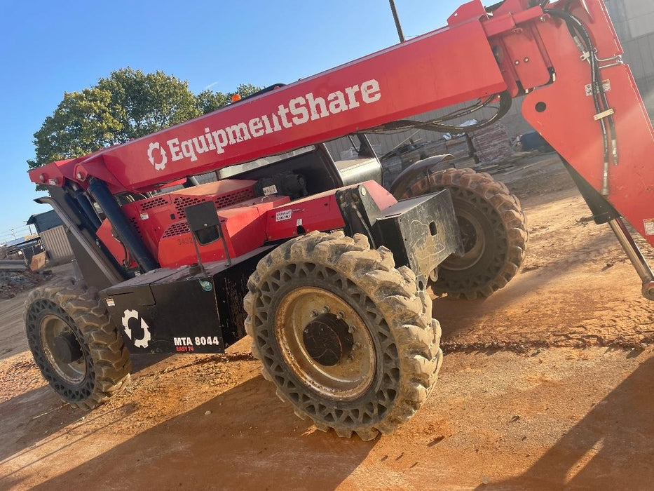 2019 Manitou MTA8044 74hp T4F, Open ROPS, Cab and Boom LED work lights, Auxiliary Hydraulics, Solid Tires, Amber strobe, Lift Hook w/66" Carriage, 60" Forks