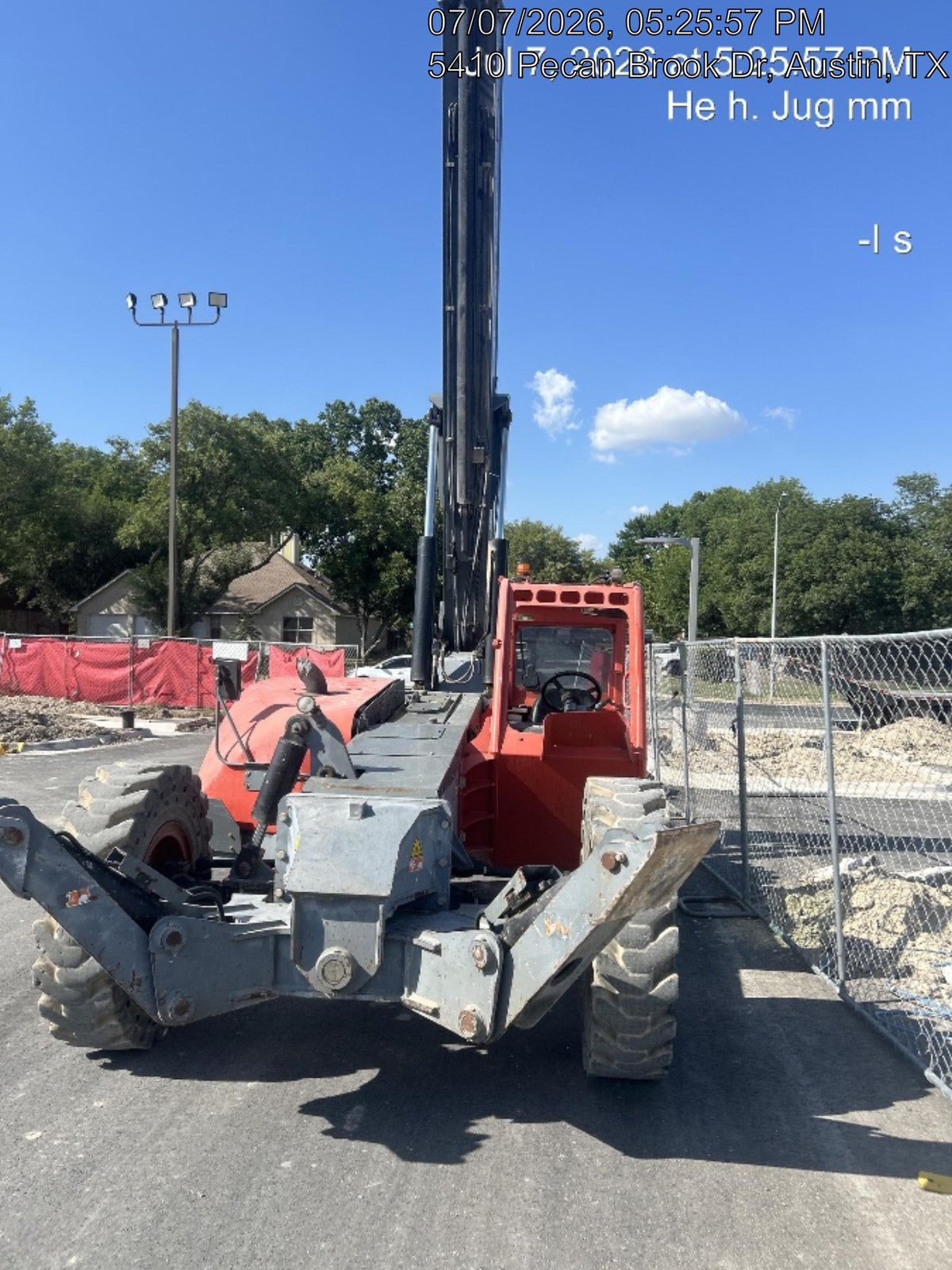 2018 Skyjack SJ1056 TH Skyjack 1056 TH Telehandler w/Open ROPS, Work Lights/Beacon, Solid Tires, 60" Carriage and Forks