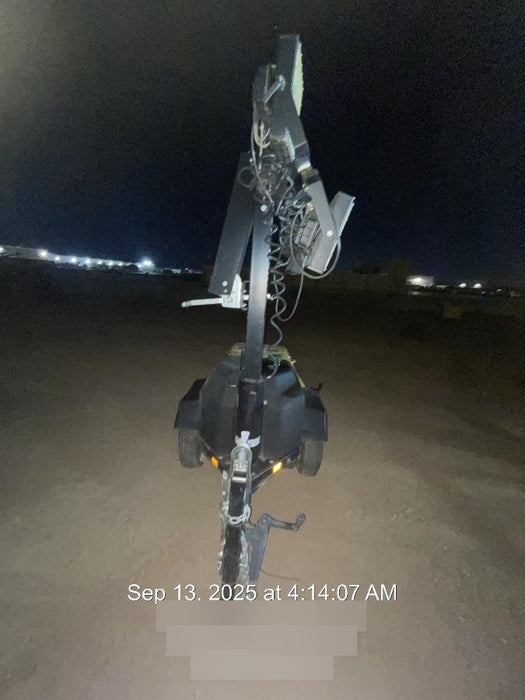 2021 Allmand NLV3GR (4) LED Light Fixture 350W, 23' Vertical Mast, 3kW Prime, Towable, Deep Sea L401, Leveling Jacks, Yanmar T4F 5.8hp