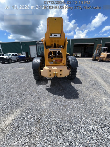 2019 JCB 512-56 Cab/Heat/Air, 109 HP, Solid Tires, STD Worklight, Beacon, Aux Hydraulics, Lifting Eye, Back up Alarm w/66" Carriage/60" Forks