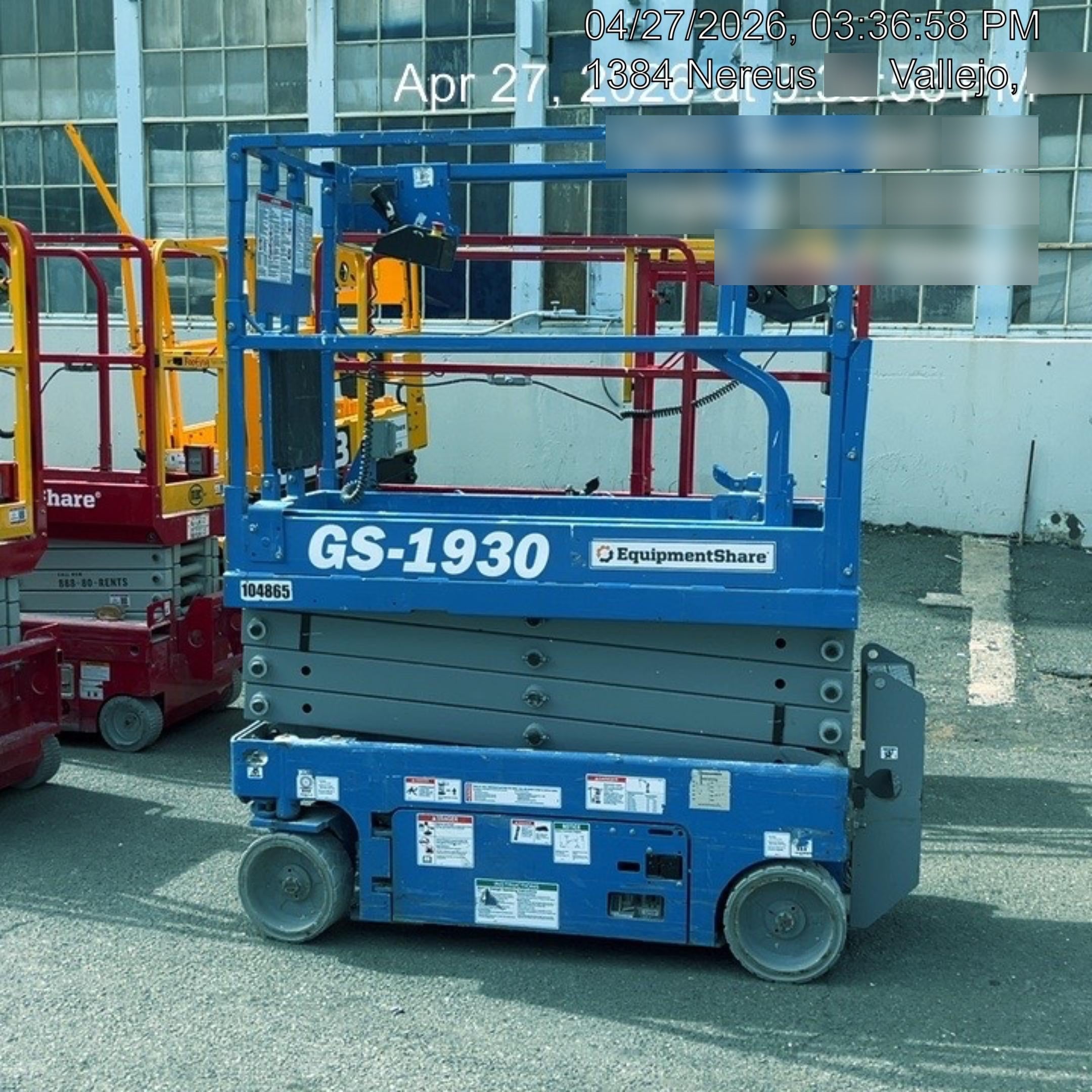 2020 Genie GS-1930 Solid Non Marking Tires, Beacon, Folding rails with half height swing gate, 800W Inverter