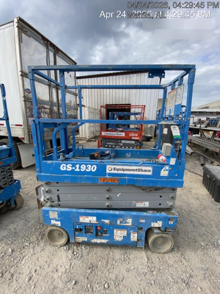 2020 Genie GS-1930 Solid Non Marking Tires, Beacon, Folding rails with half height swing gate