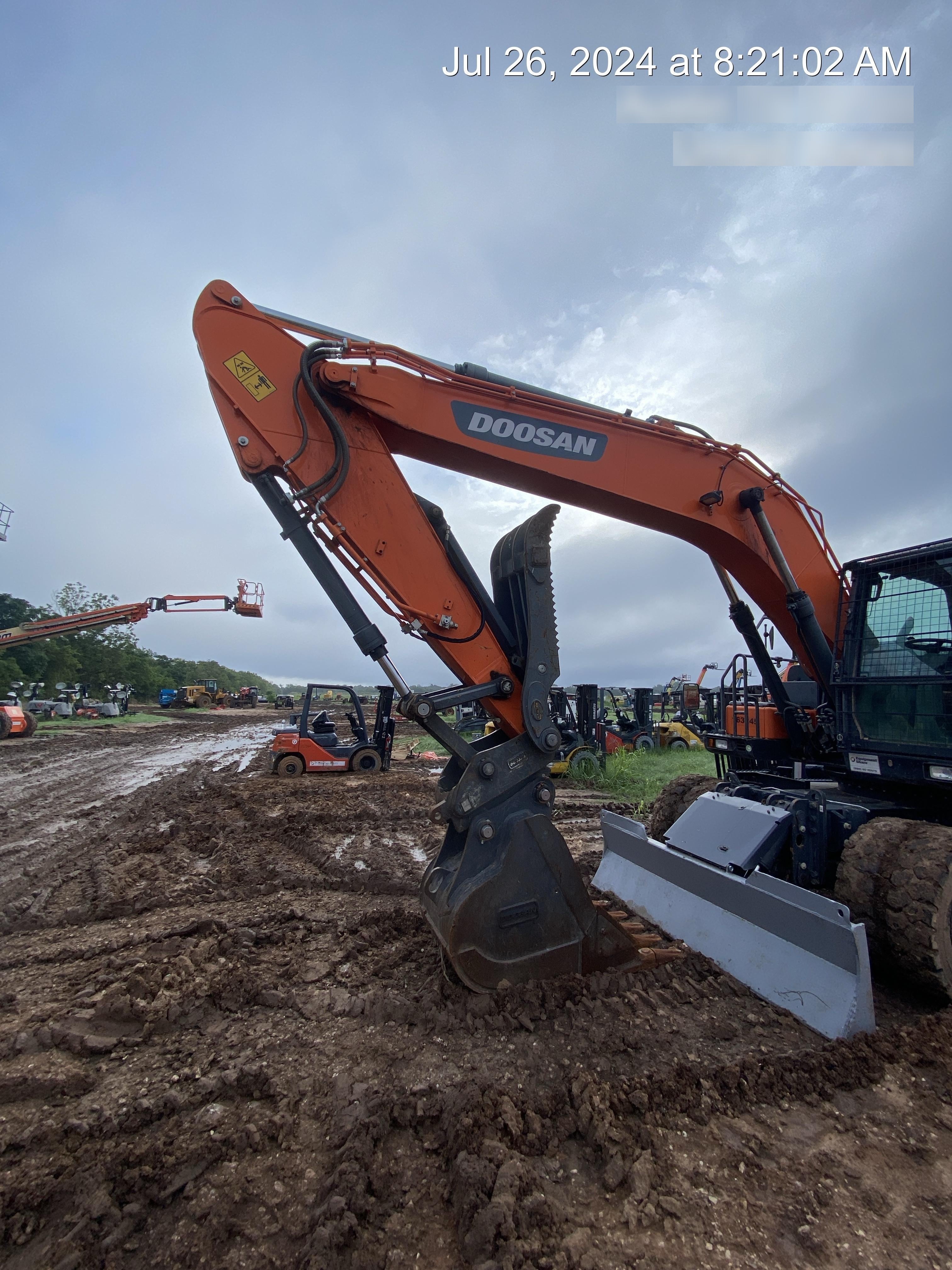 2019 Doosan DX210WE-5 Standard Wheeled Excavator, Hydraulic Quick Coupler