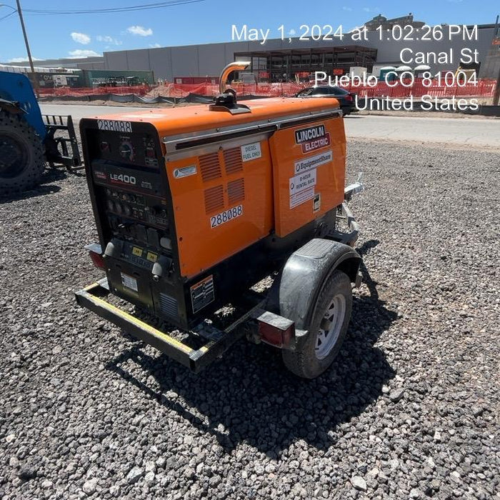 2023 Lincoln Electric LE400 Kubota V1505, Trlr, Cable Rack, Light Kit, ES Decals, T3