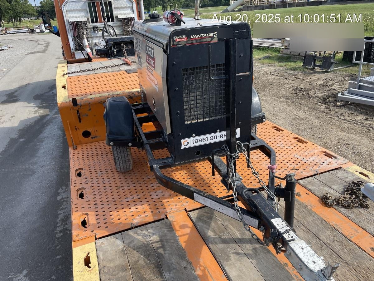 2019 Lincoln Electric Vantage 322 Ready-Pak 3, Two Wheel Trailer, Fender and Light Kit, Cable Rack