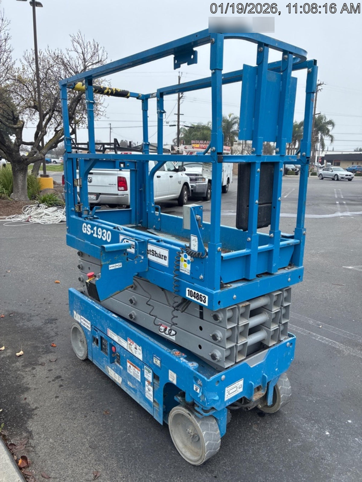 2020 Genie GS-1930 Solid Non Marking Tires, Beacon, Folding rails with half height swing gate, 800W Inverter