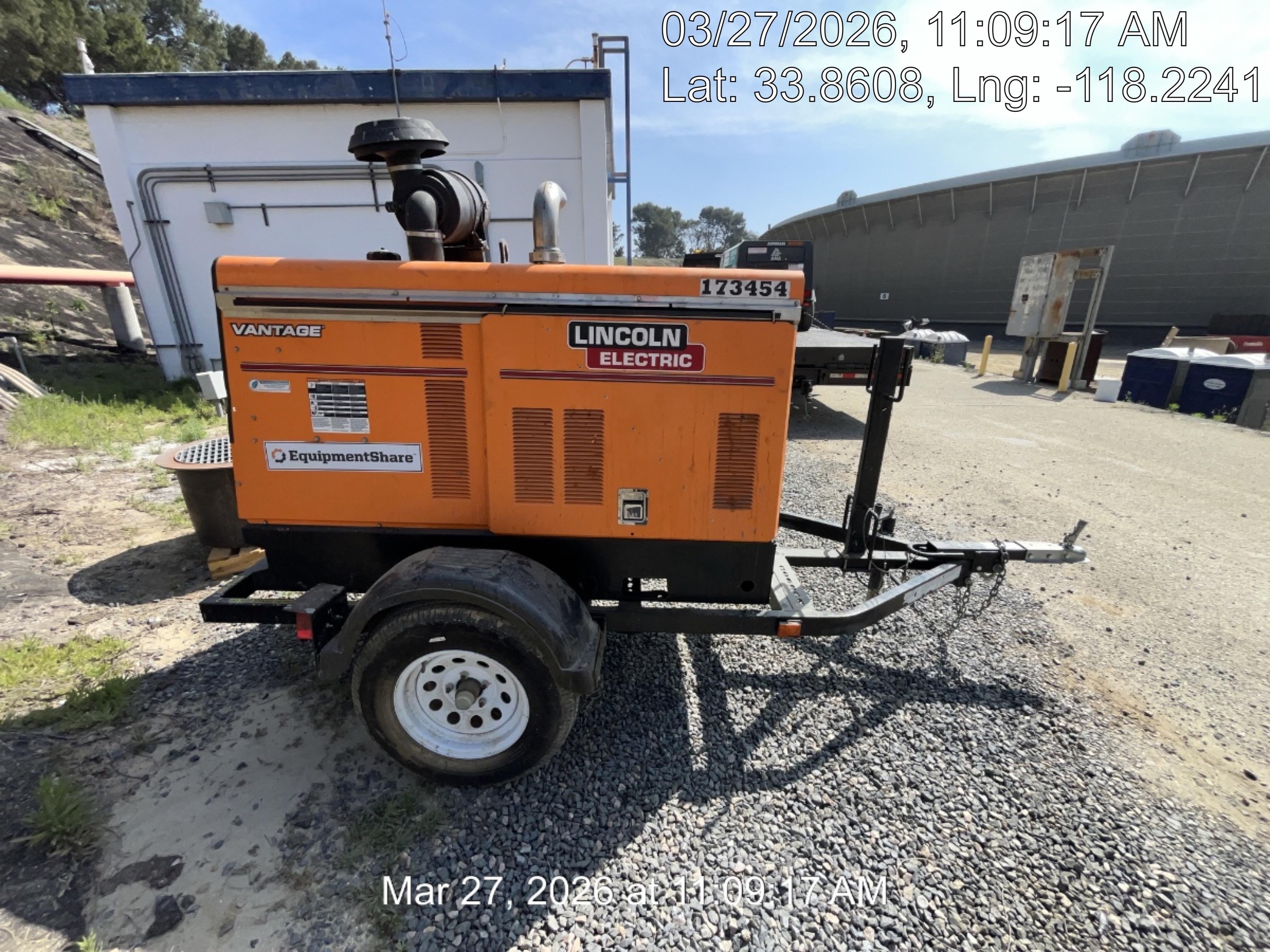 2021 Lincoln Electric Vantage 549X Ready Pak 3, ORANGE (includes trailer, cable rack, fender light kit)