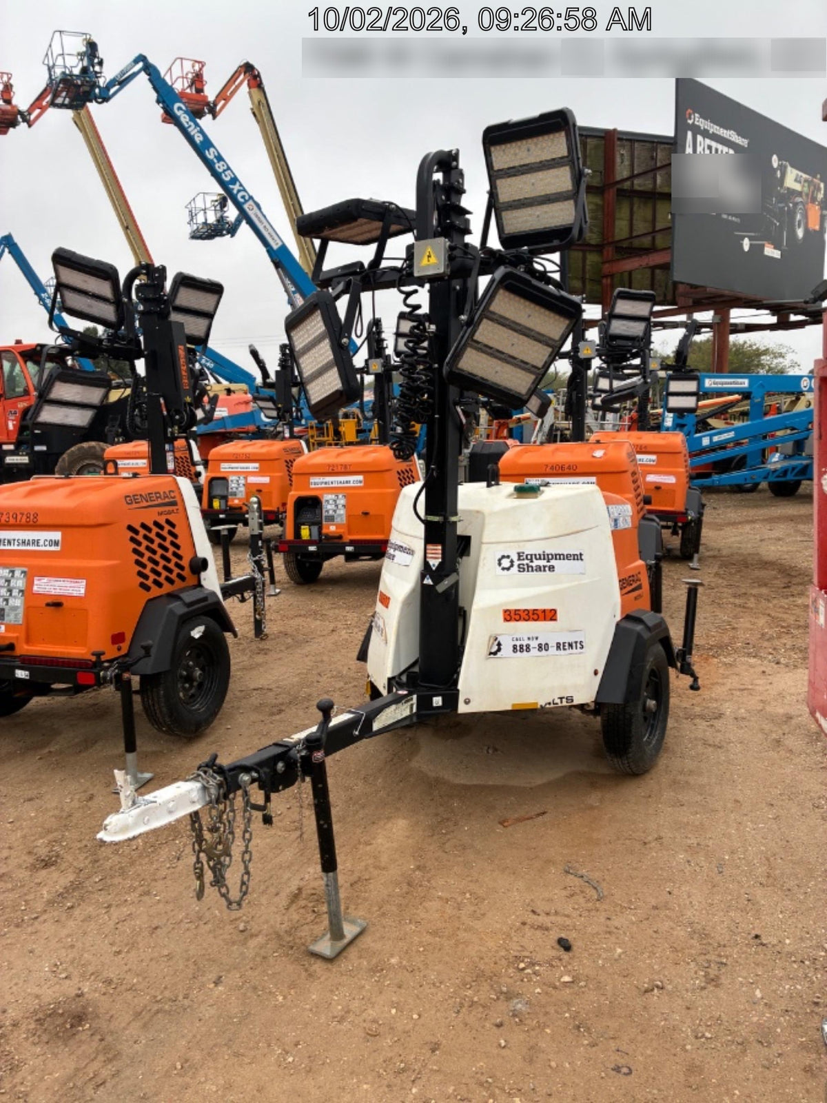 2023 Generac MLT2 Diesel, Flex Switch 120V Input, Powerzone Controller, (4) 320W LED Lights, 4kW Generator, 39.9 Gal Fuel Tank, 2" Ball, T3