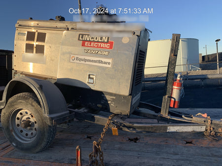 2019 Lincoln Electric Vantage 322 Welder Ready-Pak 3, Two wheel trailer, Fender and Light kit, Cable Rack